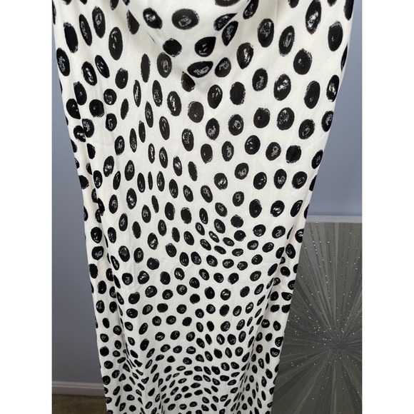 Reformation Black and White Polka Dot Midi Dress - Picture 6 of 8